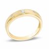 Thumbnail Image 1 of Men's 0.10 CT.T.W. Three Stone Band in 10K Gold