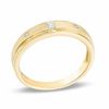 Men's 0.10 CT.T.W. Three Stone Band in 10K Gold