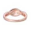 Thumbnail Image 3 of 0.30 CT. T.W. Diamond Past Present Future® Twist Engagement Ring in 10K Rose Gold