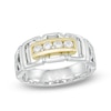 Men's 0.36 CT. T.W. Diamond Ring in Sterling Silver and 10K Gold