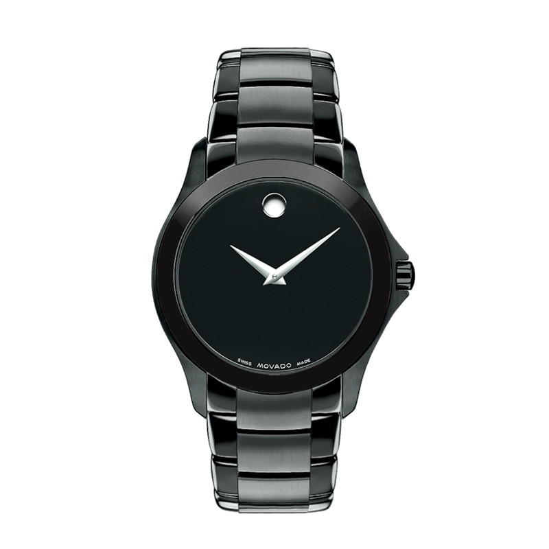 Men's Movado Masino™ Black IP Stainless Steel Watch with Black Dial (Model: 606486)|Peoples Jewellers