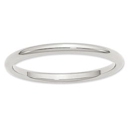 Ladies' 2.0mm Comfort-Fit Wedding Band in Sterling Silver