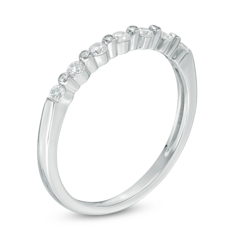 Main Image 2 of 0.20 CT. T.W. Diamond Anniversary Band in 10K White Gold