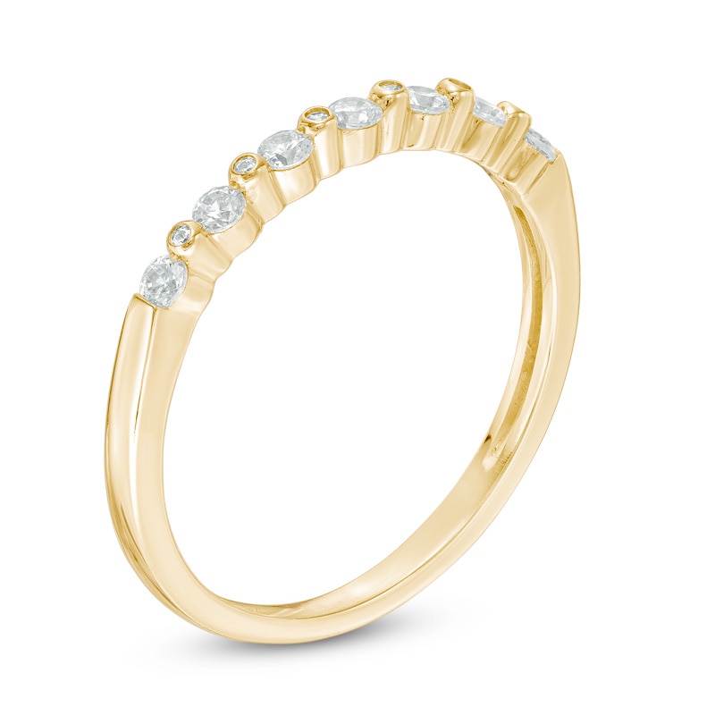 Main Image 2 of 0.20 CT. T.W. Diamond Anniversary Band in 10K Rose Gold