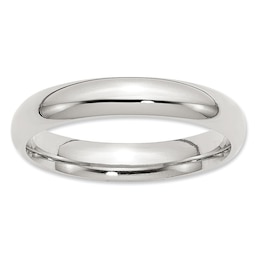 4.0mm Comfort-Fit Wedding Band in Sterling Silver