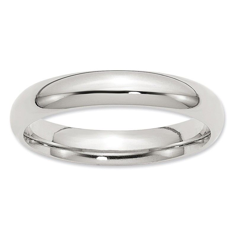 Ladies' 4.0mm Comfort-Fit Wedding Band in Sterling Silver|Peoples Jewellers