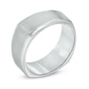 Men's 9.0mm Titanium Beveled Edge Comfort Fit Wedding Band - Size 10