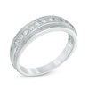 Men's 0.45 CT. T.W. Diamond Wedding Band in Sterling Silver