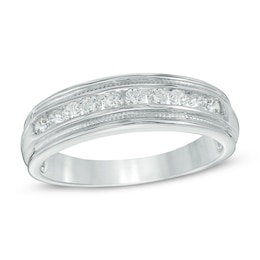 0.45 CT. T.W. Diamond Wedding Band in 10K White Gold