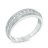 Thumbnail Image 1 of Men's 0.45 CT. T.W. Diamond Wedding Band in 10K White Gold