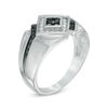 Thumbnail Image 1 of Men's 0.45 CT. T.W. Enhanced Black and White Diamond Ring in Sterling Silver