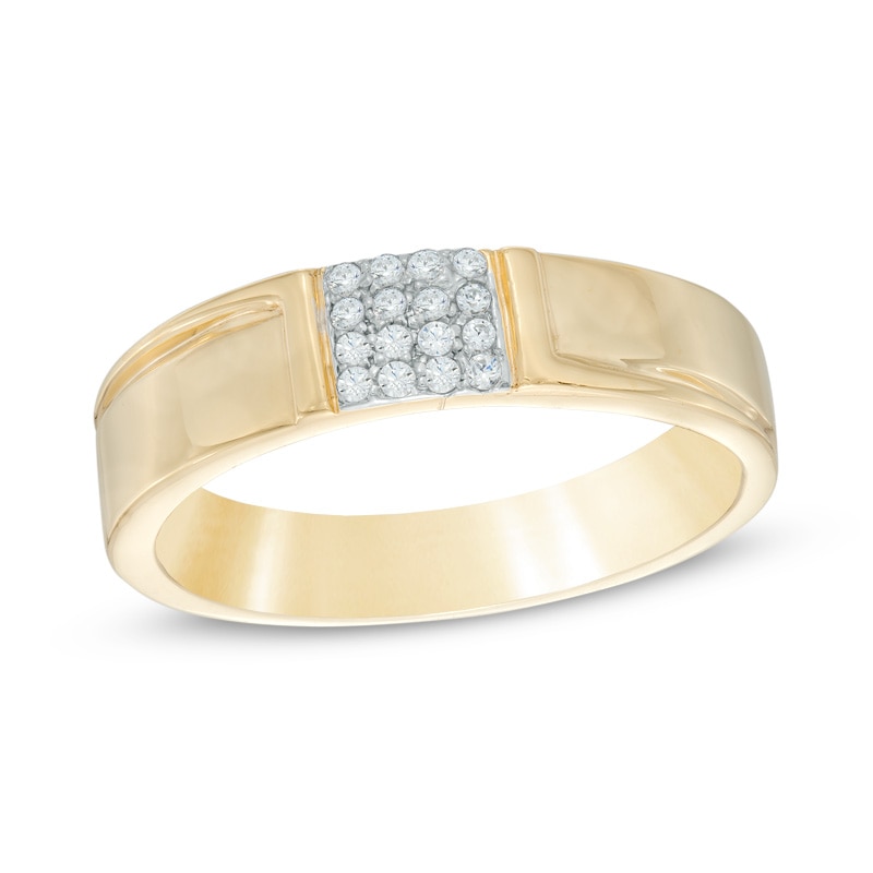 Men's 0.09 CT. T.W. Diamond Wedding Band in 10K Gold|Peoples Jewellers