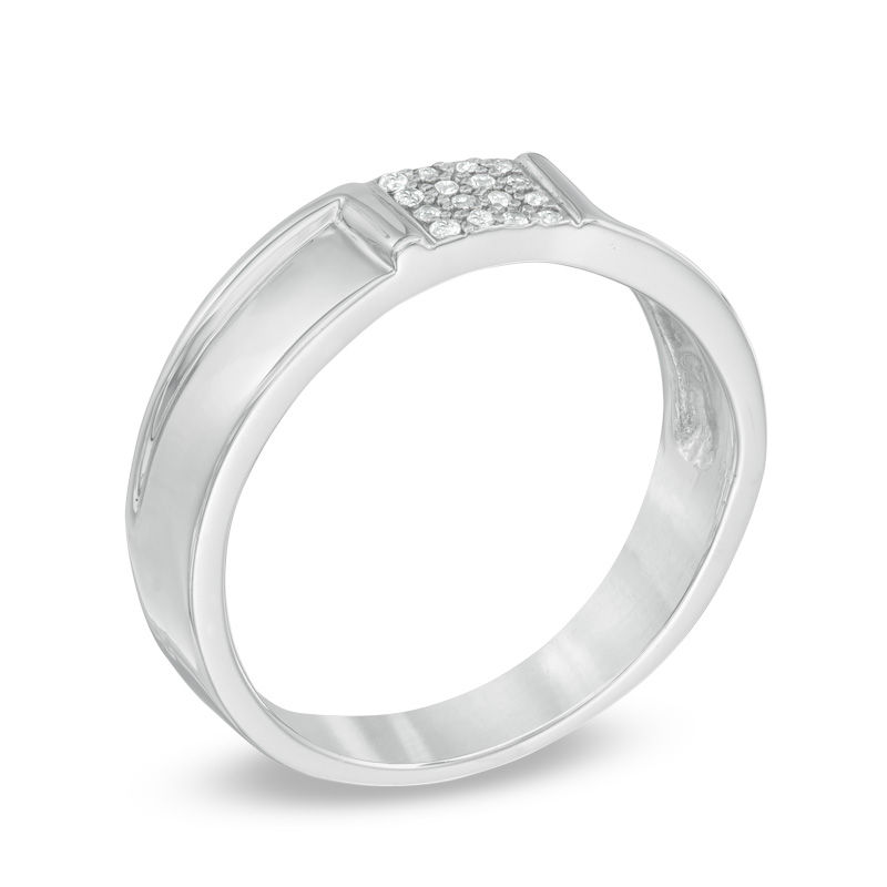 0.09 CT. T.W. Diamond Wedding Band Sterling Silver