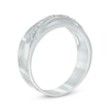 Thumbnail Image 2 of Men's 0.12 CT. T.W. Diamond Wedding Band in Sterling Silver
