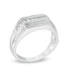 Thumbnail Image 1 of Men's 0.23 CT. T.W. Diamond Ring in 10K White Gold