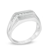 Thumbnail Image 1 of Men's 0.23 CT. T.W. Diamond Ring in Sterling Silver