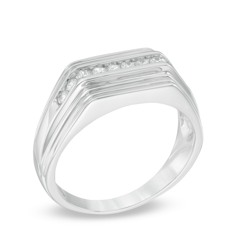 Men's 0.23 CT. T.W. Diamond Ring in Sterling Silver|Peoples Jewellers