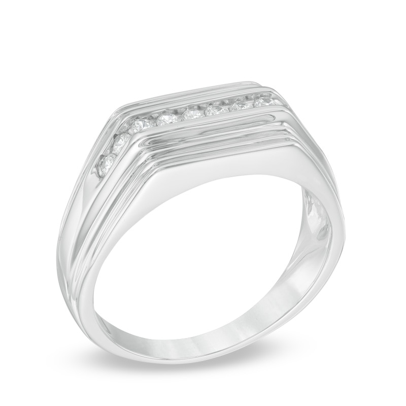 Men's 0.23 CT. T.W. Diamond Ring in Sterling Silver