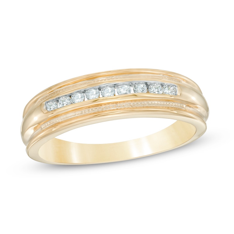 Men's 0.23 CT. T.W. Diamond Wedding Band in 10K Gold|Peoples Jewellers