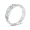 Thumbnail Image 2 of Men's 0.09 CT. T.W. Diamond Wedding Band in 10K White Gold
