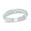 Thumbnail Image 0 of Men's Diamond Accent Wedding Band in 10K White Gold