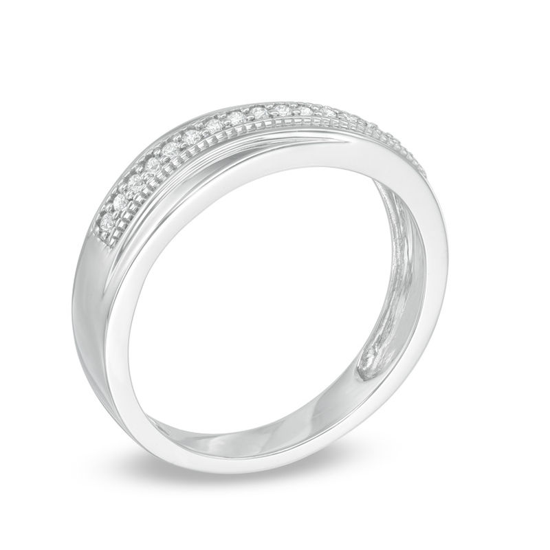 0.15 CT. T.W. Diamond Wedding Band in 10K White Gold