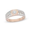 Thumbnail Image 1 of Men's 0.15 CT. T.W. Diamond Ring in 10K Two-Tone Gold