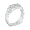 Thumbnail Image 1 of Men's 0.45 CT. T.W. Diamond Wedding Band in Sterling Silver
