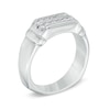 Thumbnail Image 2 of Men's 0.45 CT. T.W. Diamond Wedding Band in Sterling Silver