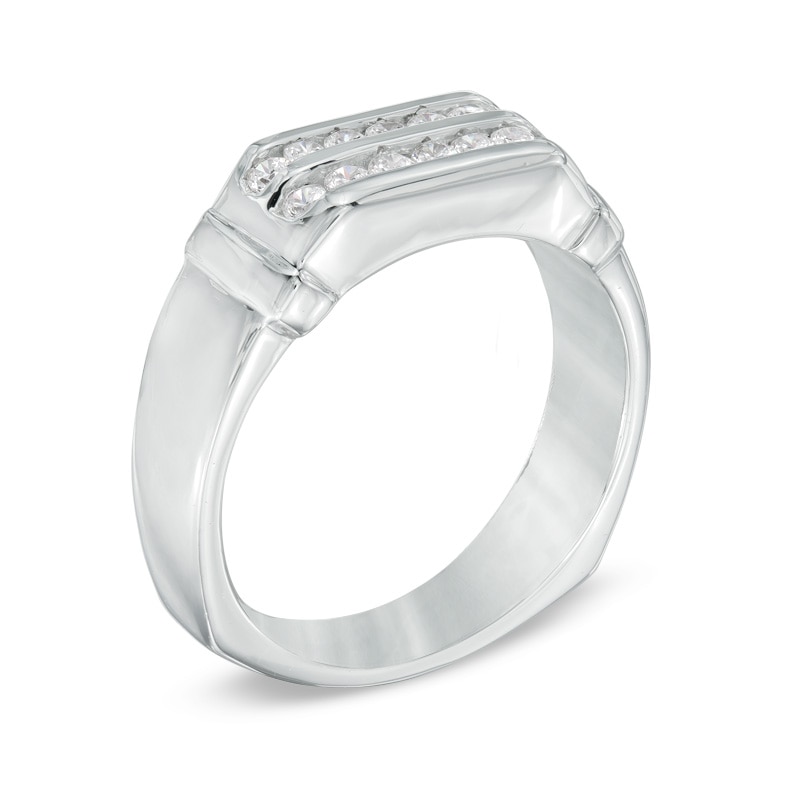 Men's 0.45 CT. T.W. Diamond Wedding Band in Sterling Silver|Peoples Jewellers