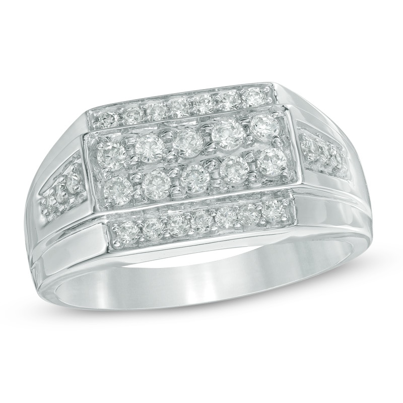 Men's 0.70 CT. T.W. Diamond Ring in Sterling Silver|Peoples Jewellers