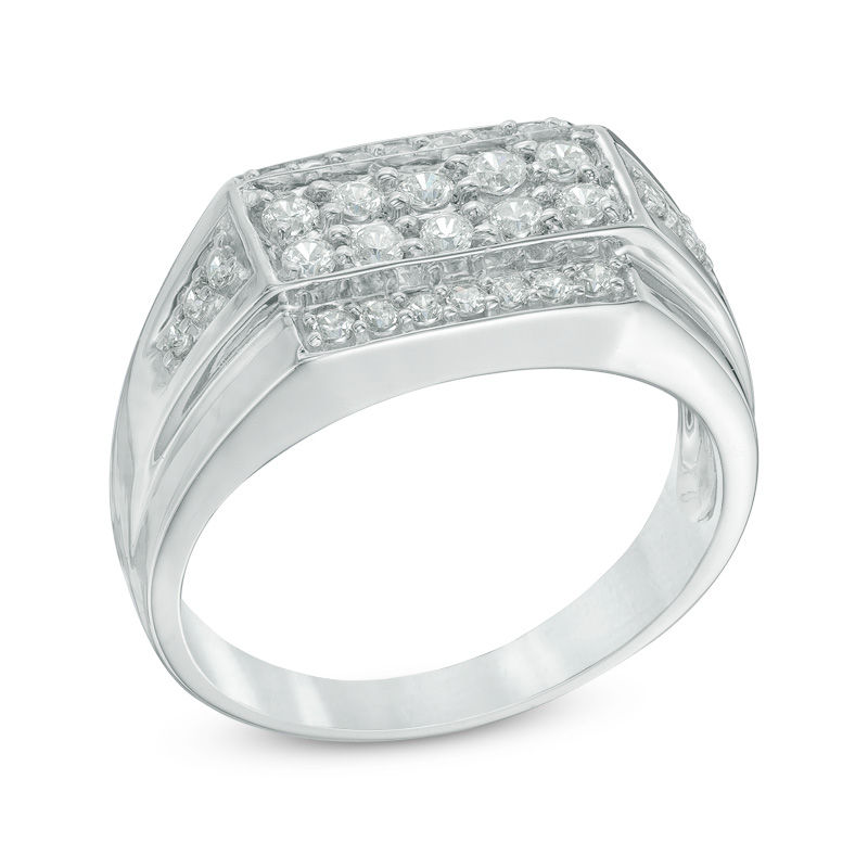 Men's 0.70 CT. T.W. Diamond Ring in Sterling Silver