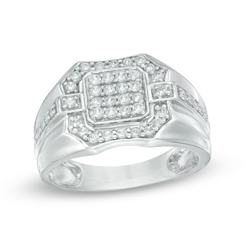 Men's 0.70 CT. T.W. Diamond Ring in Sterling Silver|Peoples Jewellers