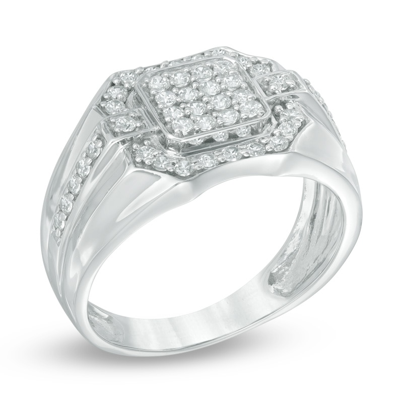 Men's 0.70 CT. T.W. Diamond Ring in Sterling Silver|Peoples Jewellers