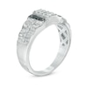 Men's 0.45 CT. T.W. Enhanced Black and White Diamond Ring in Sterling Silver