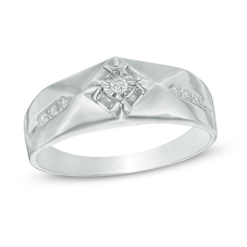 Men's Diamond Accent Ring in Sterling Silver|Peoples Jewellers