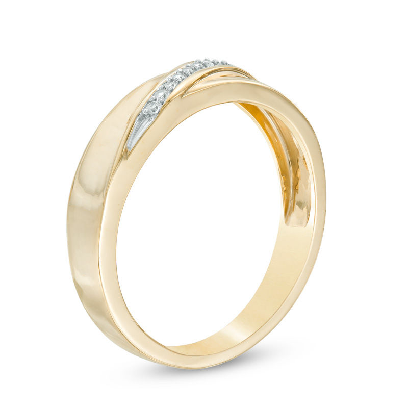 Men's Diamond Accent Wedding Band in 10K Gold|Peoples Jewellers