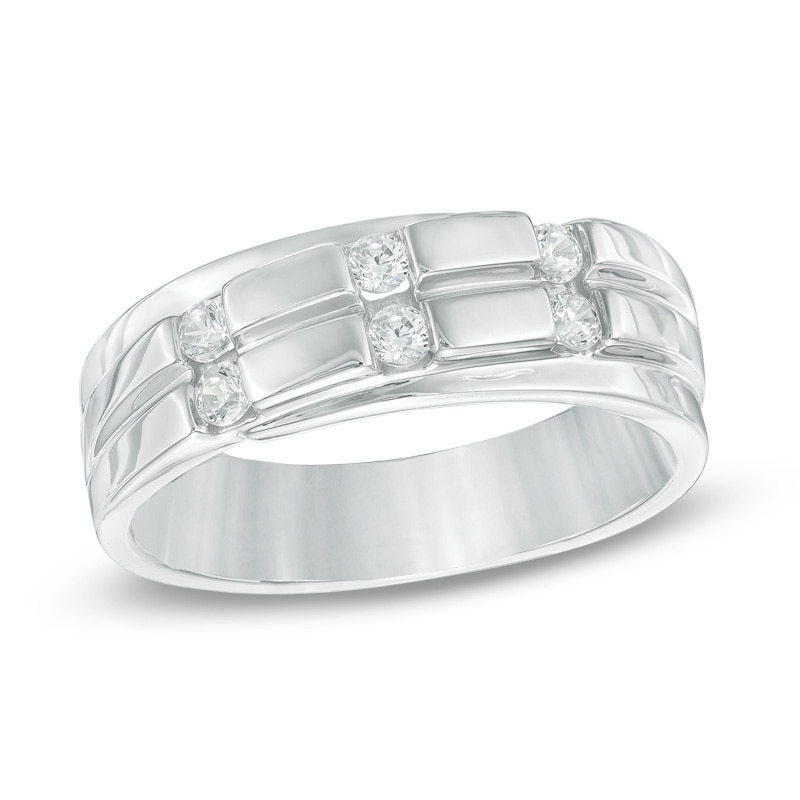 Men's 0.30 CT. T.W. Diamond Ring in 10K White Gold