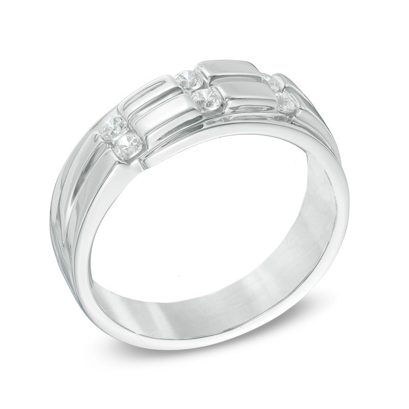 Men's 0.30 CT. T.W. Diamond Ring in 10K White Gold|Peoples Jewellers