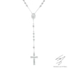 Thumbnail Image 1 of Men's Lattice Rosary in Stainless Steel - 24"