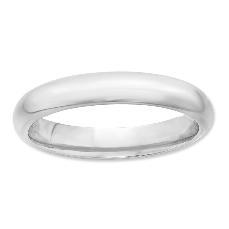 Men S 4 0mm Comfort Fit Wedding Band In Sterling Silver 1 Line