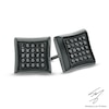 Thumbnail Image 0 of Men's 0.25 CT. T.W. Black Diamond Stud Earrings in Stainless Steel with Black IP