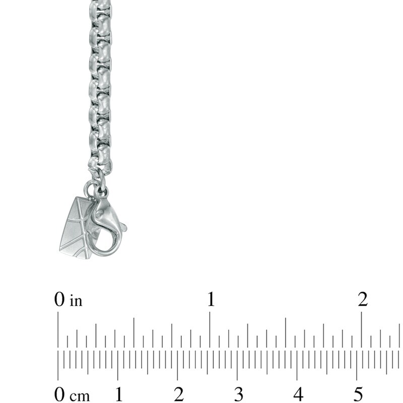 Main Image 2 of Men's Diamond-Cut Dog Tag Pendant in Stainless Steel - 24"