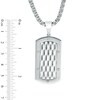 Thumbnail Image 3 of Men's Diamond-Cut Dog Tag Pendant in Stainless Steel - 24"