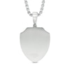 Men's Lord's Prayer Shield Pendant in Stainless Steel and Yellow IP - 24"