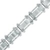 Thumbnail Image 1 of Men's Diamond Accent and Carbon Fibre Link Bracelet in Stainless Steel - 8.5"