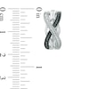 Thumbnail Image 2 of Enhanced Black and White Diamond Accent Infinity-Style Hoop Earrings in Sterling Silver