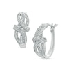 Thumbnail Image 1 of Diamond Accent Double Wrap Hoop Earrings in Sterling Silver