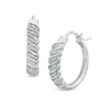 Thumbnail Image 0 of Diamond Accent Cascading Hoop Earrings in Sterling Silver