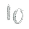 Thumbnail Image 1 of Diamond Accent Cascading Hoop Earrings in Sterling Silver